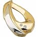 Two Tone Tear Drop Diamond Chain Slide Pendant