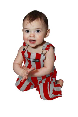 Infant Scarlet/Grey Game Bibs Overalls