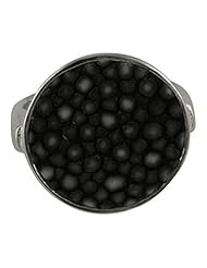 Black Finger Ring - Genuine Stingray Skin Leather