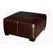 Baxton Furniture Studios Leather Cocktail Ottoman, Espresso Brown Reviews