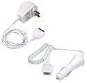 Bargaincell- Accessory Bundle Kit for Apple Ipod Nano 1st 2nd Gen, Mini, Video, Photo, U2, Apple iPhone 3 Gen - Includes: Rapid Home Travel Ac Charger + Car Charger with Ic Chip