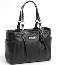 Coach Leather East West Gallery Book Shopper Bag Purse Tote 16565 Black