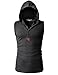 H2H Mens Workout Hooded Sleeveless Tank Top Charcoal US M/Asia L (KMTTK015)