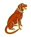 labrador12  - Hand enameled chocolate labrador dog brooch or pin