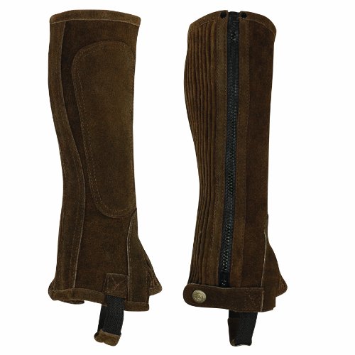 Perri's Child's Zipper Half Chap, Brown, Small