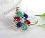 Completely Handcrafted - Designer Sterling Silver Sapphire, Emerald, Zircon, Ruby Pendant