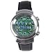 Binary Round Wrist Watch w/Blue LEDs