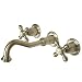 Kingston Brass KS3128AX Vintage Wall Mount Vessel Sink Bathroom Faucet, Satin Nickel