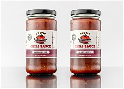Rustic Tomato Homemade 100% Natural Chili Sauce - 12 oz (Smokey Chipotle, 2-pack)