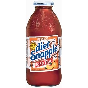 Diet Snapple Ice Tea - Peach 16 Oz All Natural Flavor Real Brewed (Pack of 6)