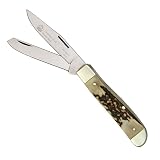 Puma Knives Trapper Folding Knife, 2.8in Blade, Stag 6410631S