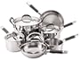 Farberware Millennium Soft-Touch Stainless-Steel 10-Piece Cookware Set