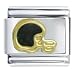 Black Football Helmet Sport Italian Charms title=