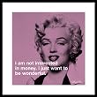 Marilyn Monroe Be Wonderful Classic Hollywood iPhilosophy Celebrity Quote Framed Poster Print