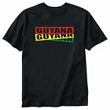 T-Shirt Black  Triple Ii Guyana  Country