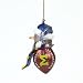 Michigan Wolverines NCAA Striped Acrylic Football Snowman Ornament (2.75)