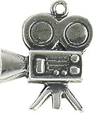 Solid Sterling Silver Movie Camera Charm 2.5g 3/4 High