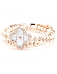 Stylish Rhinestones & Pearl Band Quartz Bracelet Style Wrist Watch Analog Watch f Women Lady - Gold SWWT1-280977