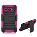 Aimo Wireless Hot Pink Armor Case with Holster and Swivel Belt Clip Combination for Kyocera Hydro C5170 - Retail Packaging - Hot Pink/Black