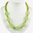 Handmade Chalcedony and Jade Necklace