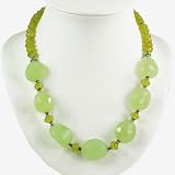 Handmade Chalcedony and Jade Necklace