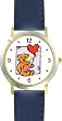 Teddy Bear With Heart Shaped Valentine Balloon Bear Animal - WATCHBUDDY&reg; DELUXE TWO-TONE THEME WATCH - Arabic Numbers - Blue Leather Strap-Children's Size-Small ( Boy's Size & Girl's Size )