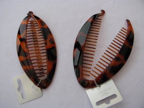 Useful 14 cm long Banana Clip hair accessory ,Brown tortoiseshell effect colourway ,BNWT ,Ideal shoulder length or Long hair .