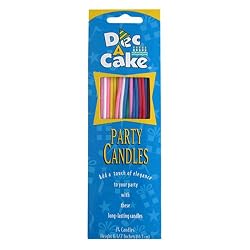 Dec-A-Cake Party Candles, 24 Count Package (Pack of 12)