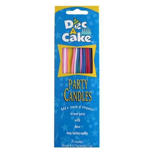 Dec-A-Cake Party Candles, 24-Count Packages (Pack of 24) by Dec-A-Cake