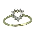 10K .005 ct. t.w. Diamond Heart Shaped Ring in Yellow Gold