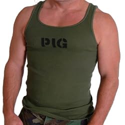 Mens Pig Graphic Hot Tank Top