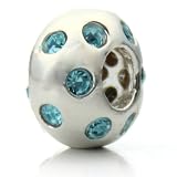 Pacific Beads Silver Plated Crystal Bead - 