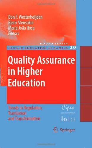 Quality Assurance in Higher Education: 20 (Higher Education Dynamics)