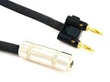 Conquest Sound BF12 1.5 18-Inch 12 Gauge Speaker Cable Adapter Banana to 1/4-Inch Female