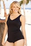 Beach Belle® Black Sarong Front Swimsuit - Plus Size Swimwear Plus Size Swimsuit