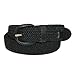 CTM® Mens Elastic Braided Belt with Covered Buckle (Big & Tall Available), Small, Black