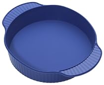Roshco RBS02B Silicone 9-Inch Round Cake Pan, Blue