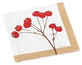 Caspari Christian Tortu Berries 2 Paper Cocktail Napkin Package
