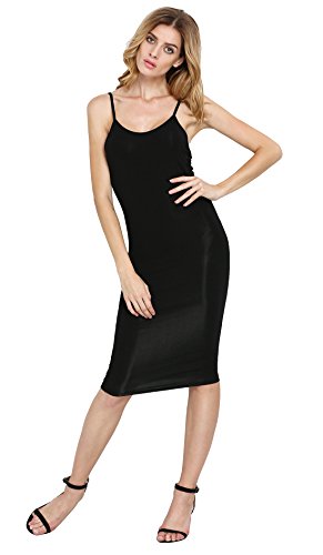 SheIn Women's Basic Spaghetti Strap Sheath Bodycon Dress