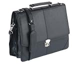 Falcon, BD-2584, Flapover Briefcase, Black