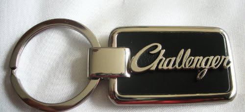 Challenger(Dodge) Black Onyx and Silver Key Chain