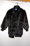 Women's Medium Size-SFC Dyed Black Asian Rabbit Fur Coat