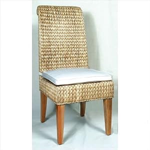 Sea Breeze Indoor Seagrass Side Chair Fabric: Leilani Rainforest