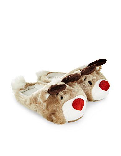 Accessorize Womens Reindeer Slipper