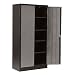 Edsal CB721836 Textured Silver and Black Steel Modular Workspace Storage System Cabinet, 4 Adjustable Shelves, 72" Height x 36" Width x 18" Depth