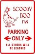 SCOOBY DOO FAN PARKING sign * st dog pet