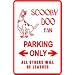 SCOOBY DOO FAN PARKING sign * st dog pet