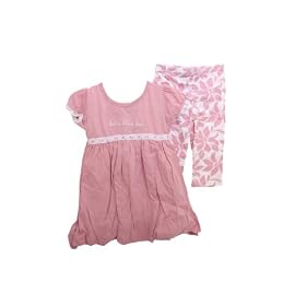 Calvin Klein Baby Girls Short Sleeve Pink Dress and Leggings Baby Clothing Set (3-4 year old) (Pink)