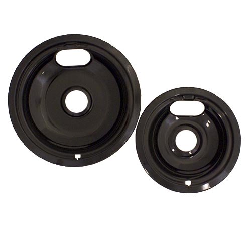 RANGE KLEEN P12782XCD5 BLACK DRIP PANS (PLUG-IN RANGES; FITS MOST AMANA, CROSLEY, FRIGIDAIRE, MAYTAG & WHIRPOOL MODELS)