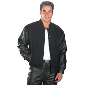 Black Classic Varsity Wool Jacket (Letterman Jacket)